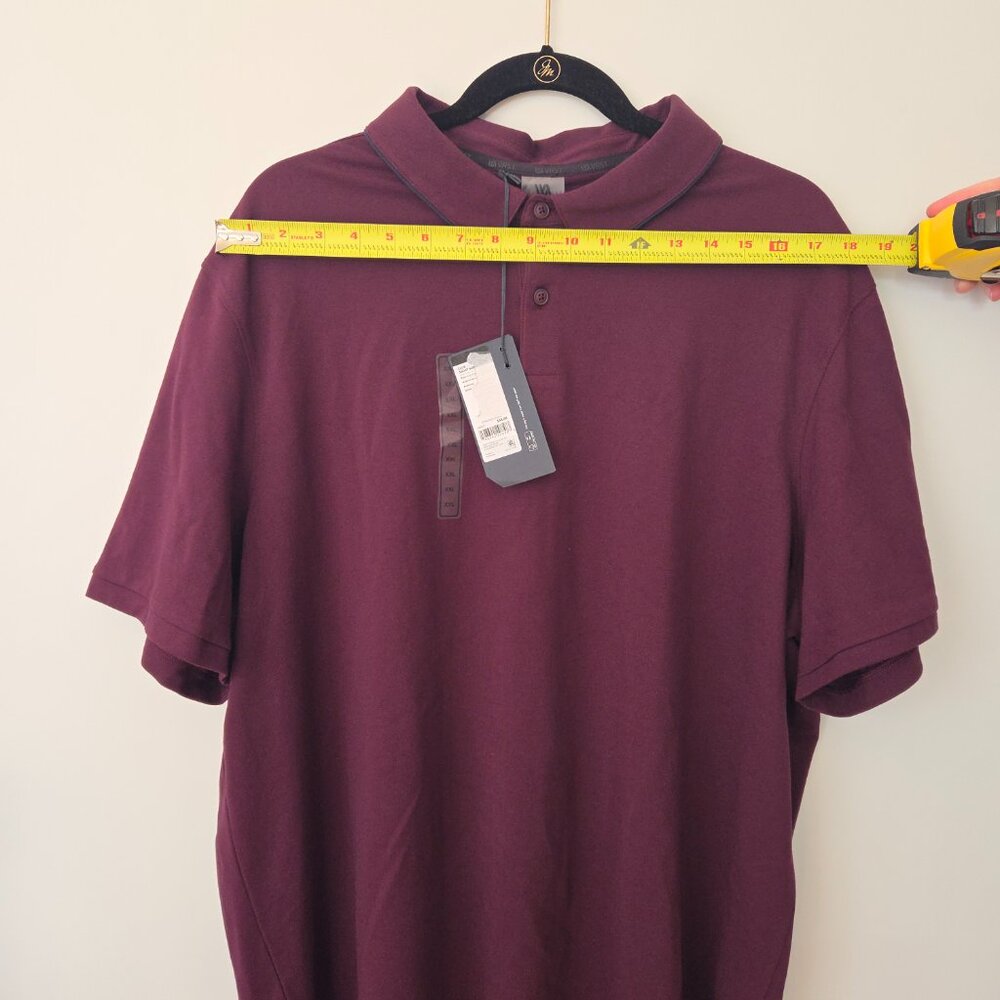 NWT VRST Men's XXL Burgundy Plum Golf Shirt a handsome, preppy shirt - Picture 2 of 6